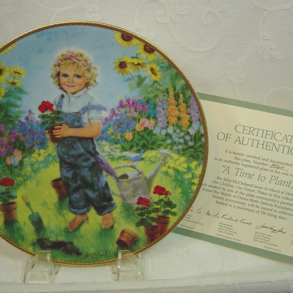 A Time to Plant collector plate by John McClellend